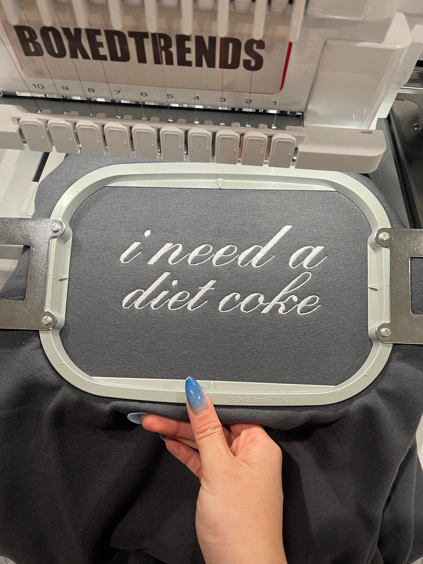 I Need a Diet Coke Embroidery