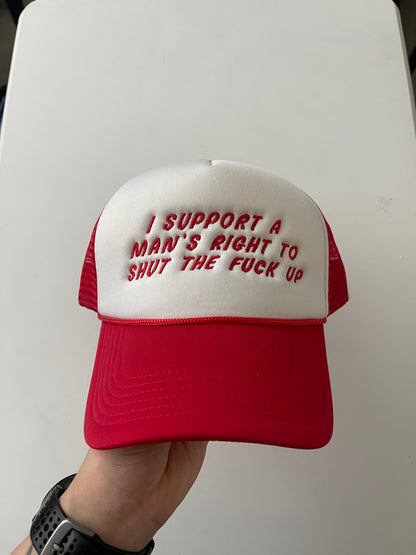 I Support A Man's Right Embroidered Trucker Hat