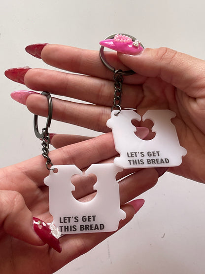 Let's Get This Bread Money Matching Keychain Set