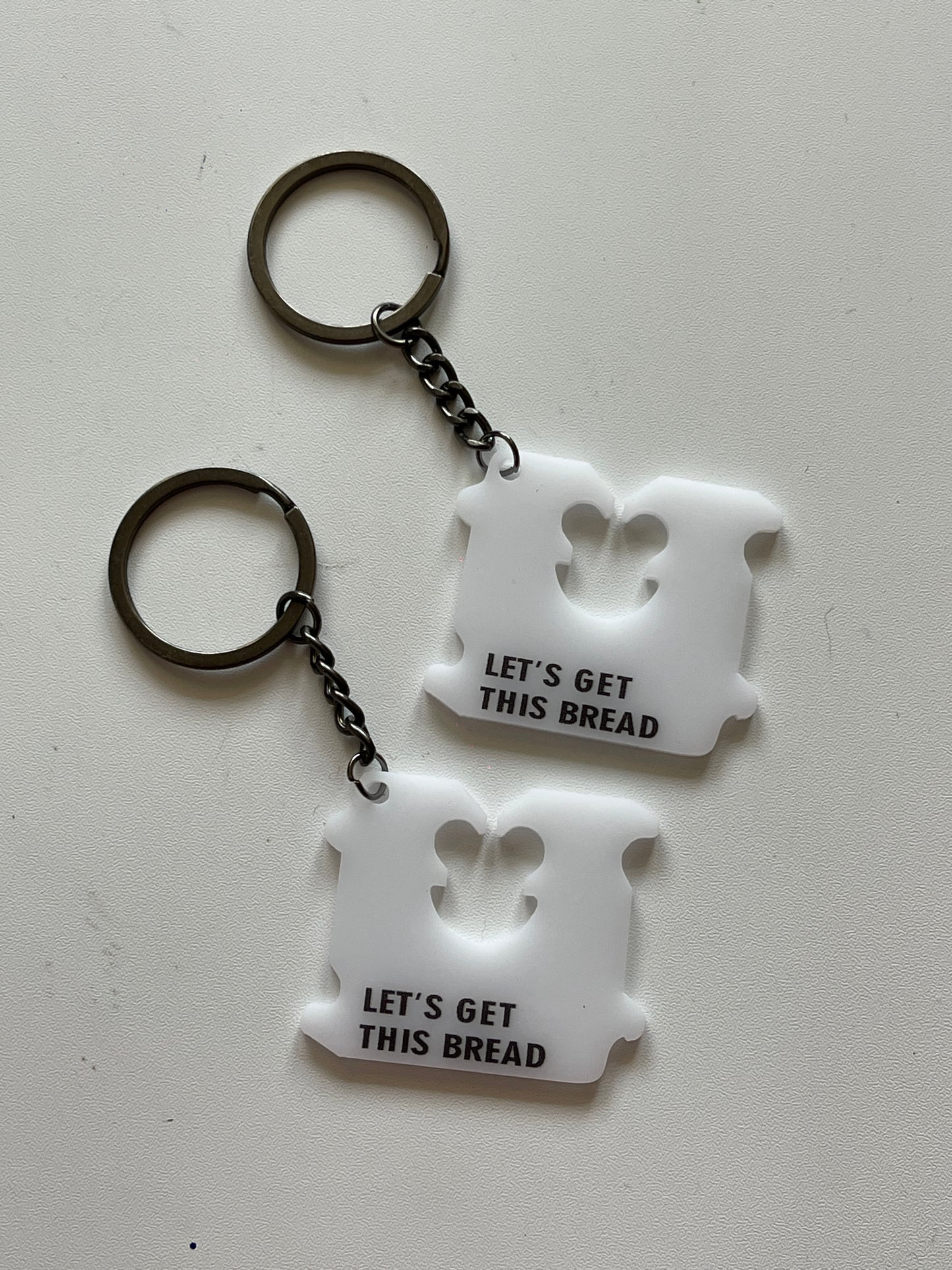 Let's Get This Bread Money Matching Keychain Set