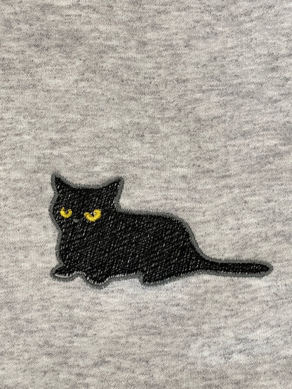 Black Cat and Golden Retriever Duo Embroidered Matching Set