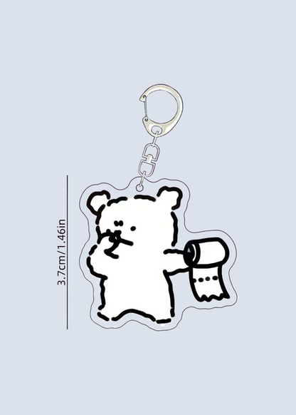 Cute Characters Matching Acrylic Keychains Set