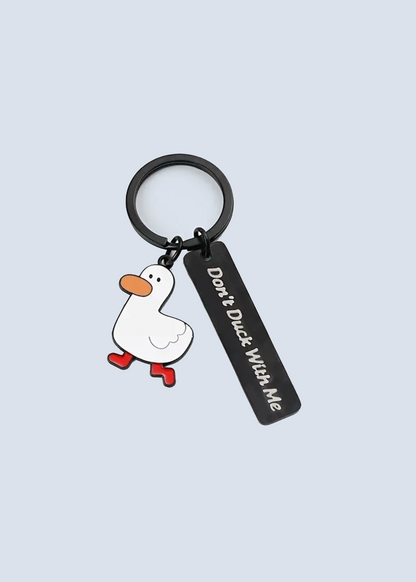 I Ducking Love You / Don't Duck With Me Matching Goose Keychains