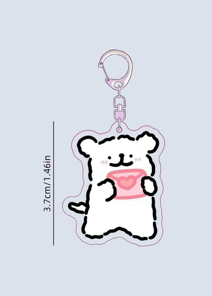 Cute Characters Matching Acrylic Keychains Set