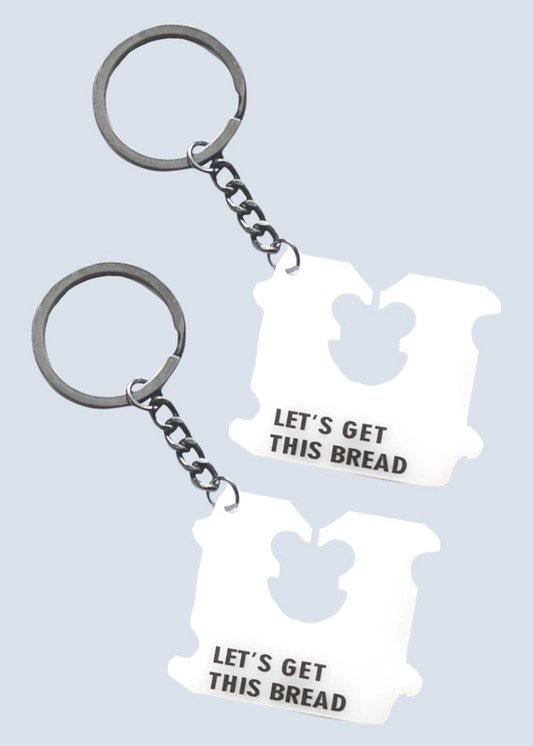 Let's Get This Bread Money Matching Keychain Set