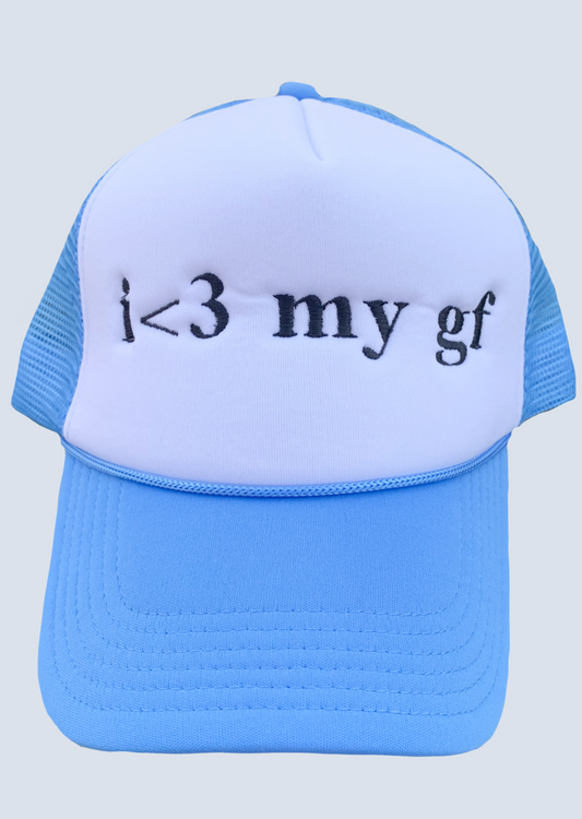 i <3 my gf (lowercased) Embroidered Foam Trucker Hat