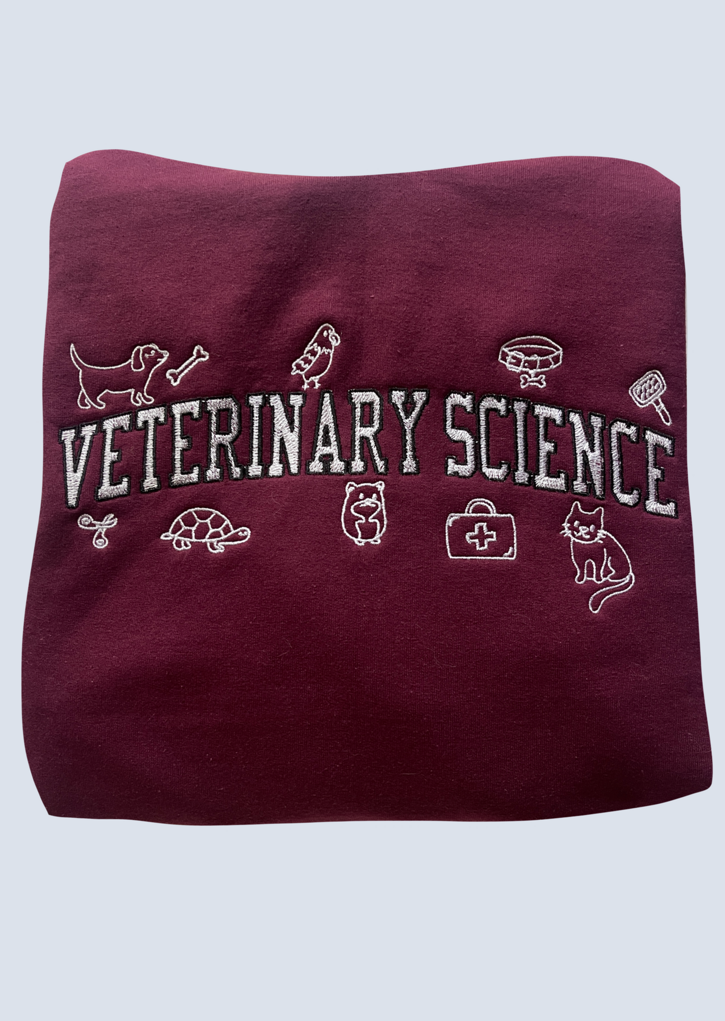 Veterinary Science Spellout Embroidery