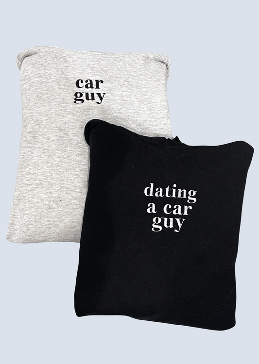 "Car Guy" "Dating a Car Guy" Embroidered Matching Set