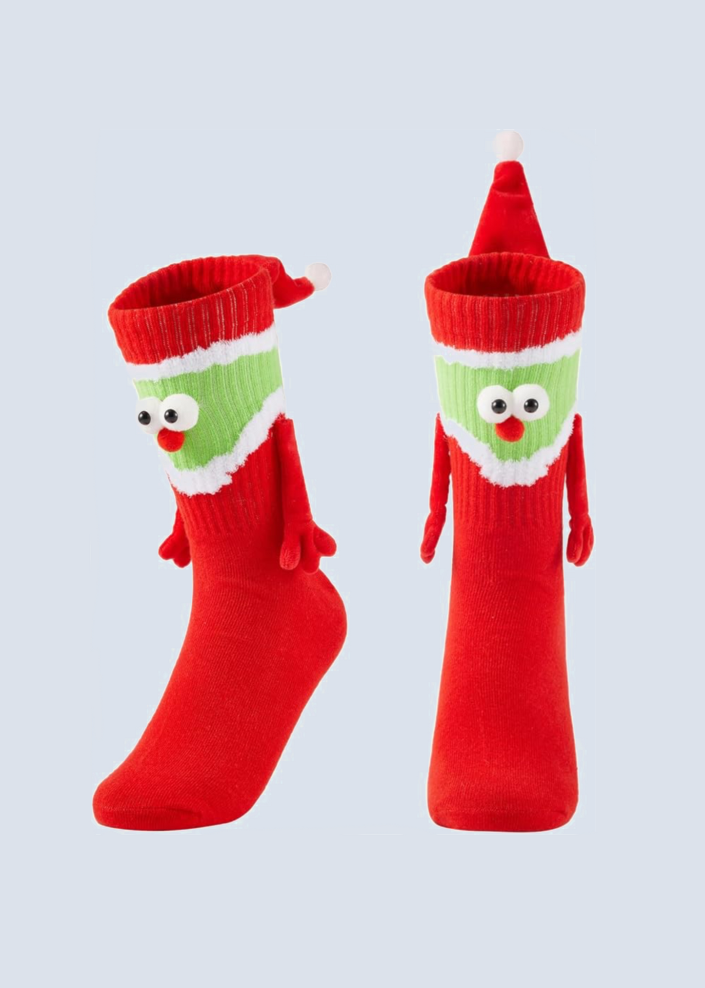 Matching Magnetic Hand Holding Christmas Socks