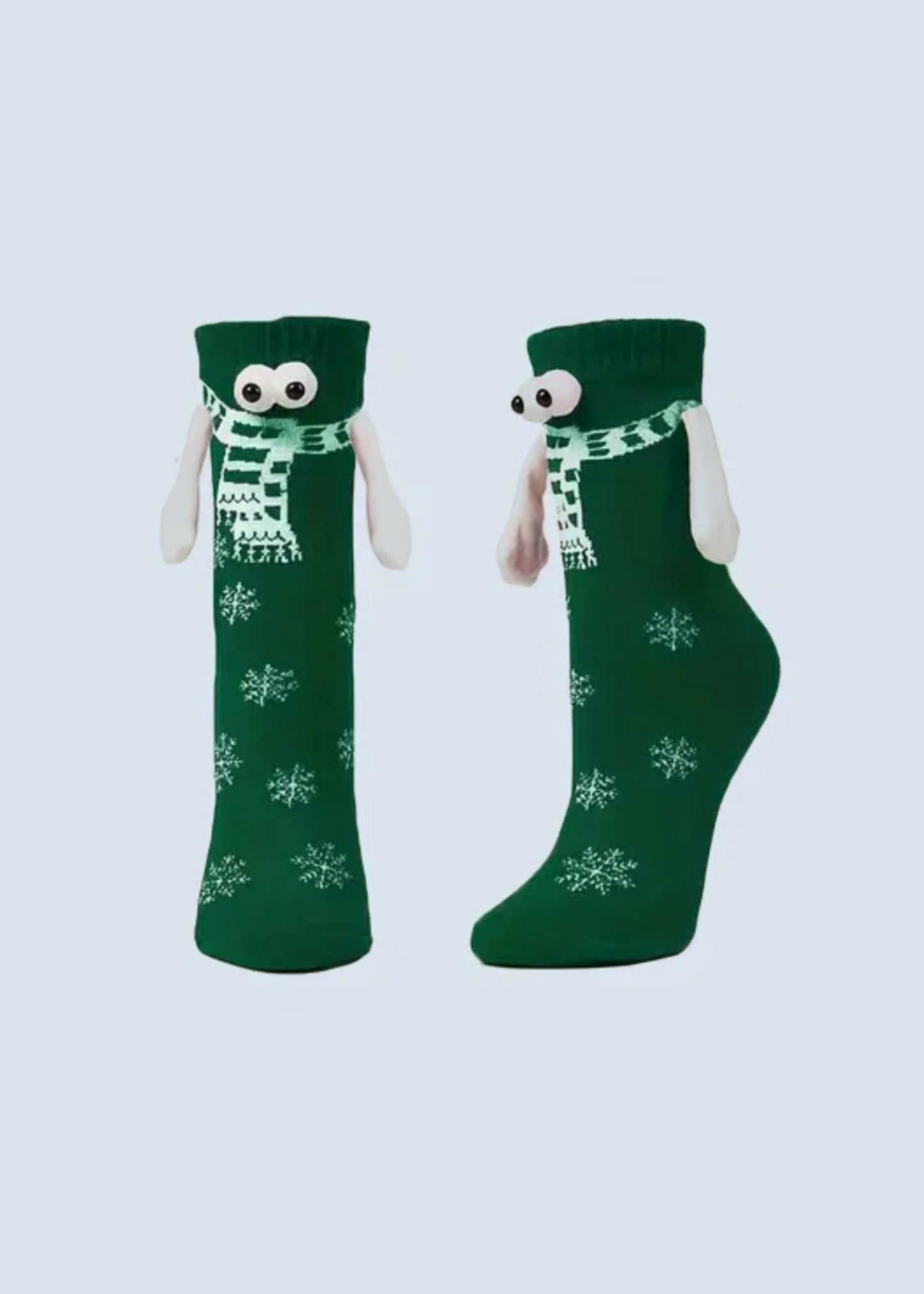 Matching Magnetic Hand Holding Christmas Socks