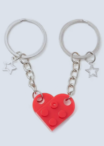 Matching Connecting Brick Keychains